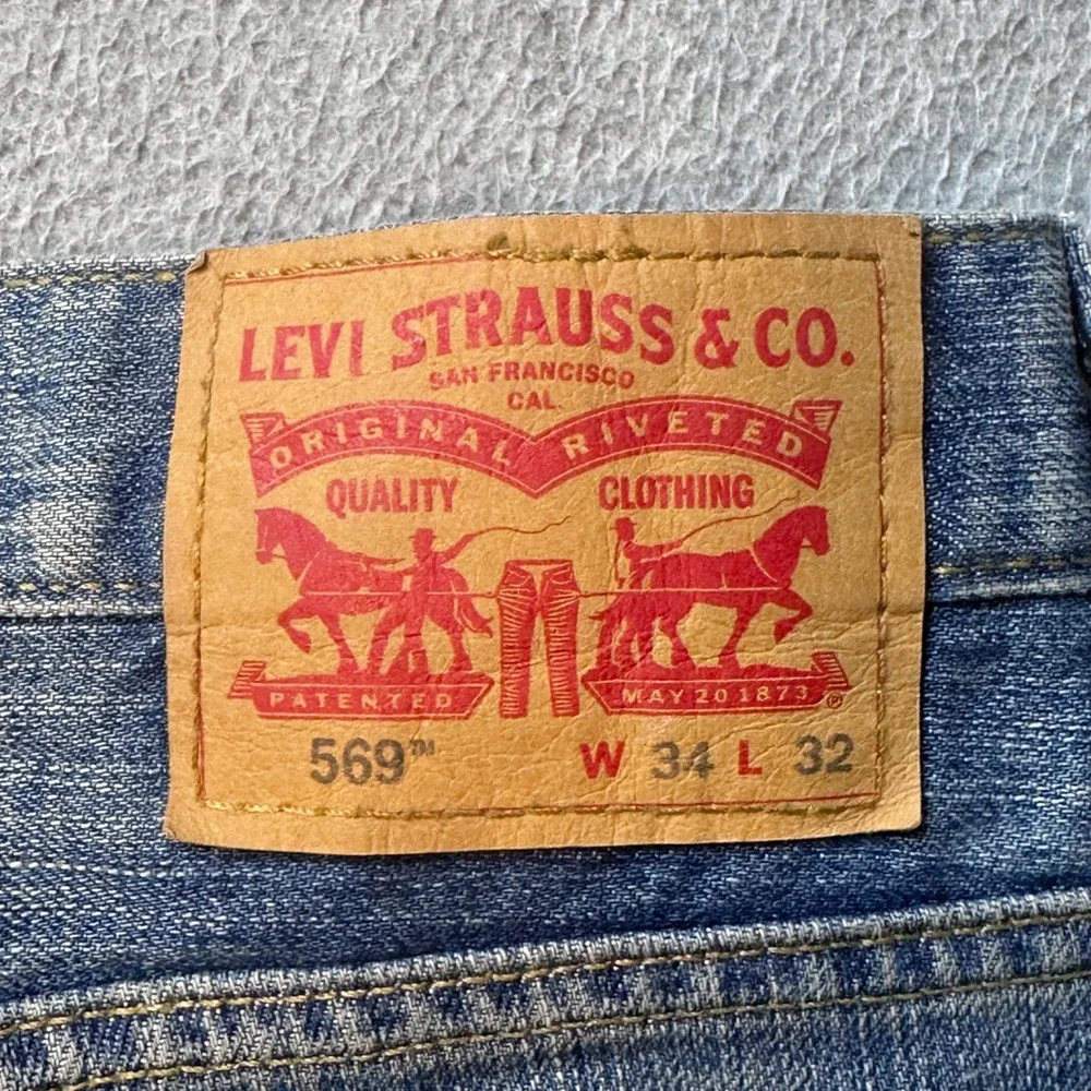 Levi's 511 Jeans Mens 34x32 (36x32) Blue Slim Fit Light Wash‎ Denim Straight Leg